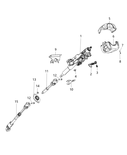 2016 Dodge Viper Column Steering Diagram for 68262523AB