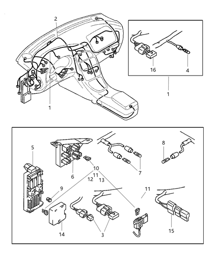 Wiring Body Front Main Diagram for MR318312