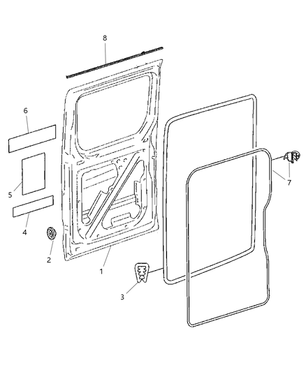 Door Side Cargo Diagram for 68010126AA