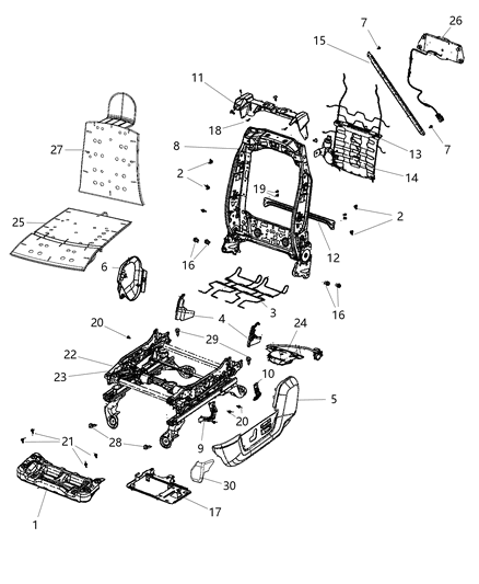 Bezel Seat Switch Diagram for 1NK95LU7AB