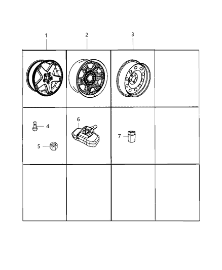 2001 Dodge Caravan Wheel Aluminum Diagram for 5JF60CDMAF