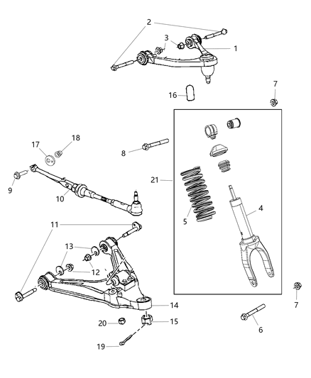 2022 Jeep Wagoneer Spring And Shock Assembly Rear Suspension Diagram for 5181673AE