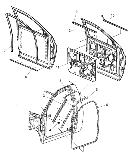 Weatherstrip, Door Belt Diagram for 55276943AB