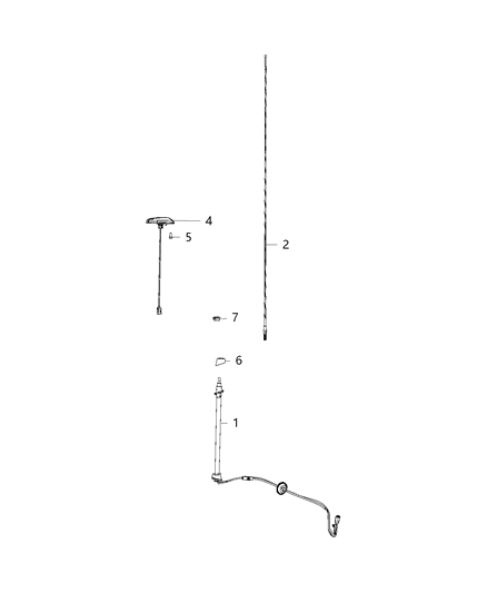 1994 Jeep Cherokee Antenna Module Diagram for 5091140AA
