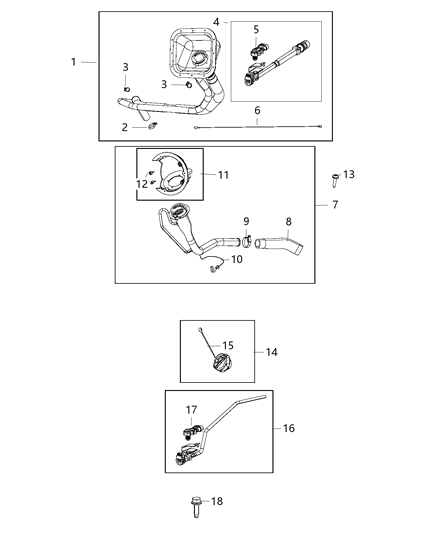2009 Dodge Sprinter 3500 Tube Fuel Filler Diagram for 68164053AC