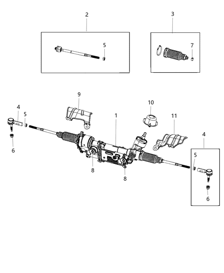 Gear Rack And Pinion Electric Diagram for 68466321AB