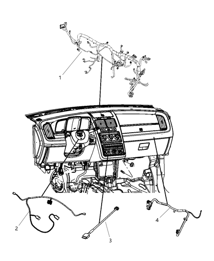 Wiring Overlay Cabin Heater Diagram for 68019165AD