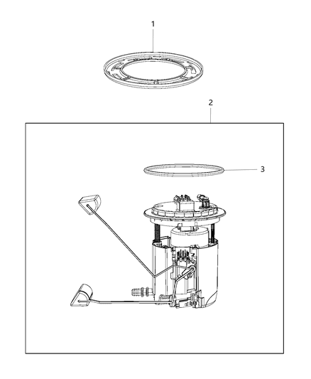 Module Kit Fuel Pump/Level Unit Diagram for 68467807AA