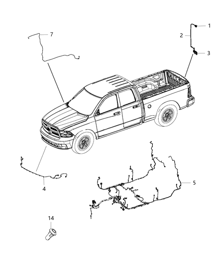Cover Connector Cartridge Cover Diagram for 68204733AA