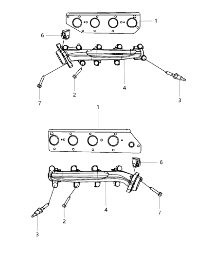 2001 Chrysler Concorde Shield Exhaust Manifold Diagram for 53032835AE