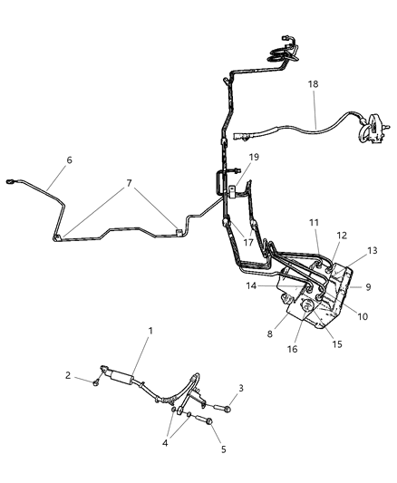 1986 Jeep Scrambler Tube Brake Diagram for 5290147AA