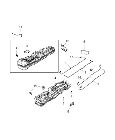 Shield Deflector Diagram for 68357604AB