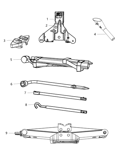 Jack Scissors Diagram for 68068665AC
