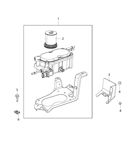 2010 Jeep Commander Filter Fuel/Water Separator Diagram for 4726067AA