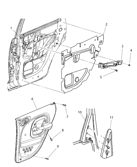 2018 Dodge Durango Bezel Door Trim Panel Diagram for SA66DX9AC