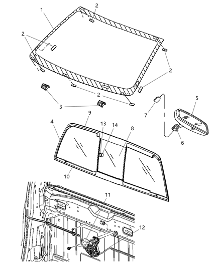 Windshield Diagram for 5101944AC