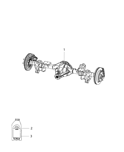2020 Ram 1500 Axle Assembly Rear Complete Diagram for 68260242AG