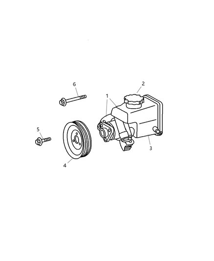 2005 Dodge Sprinter 3500 Pulley Power Steering Pump Diagram for 5117692AA