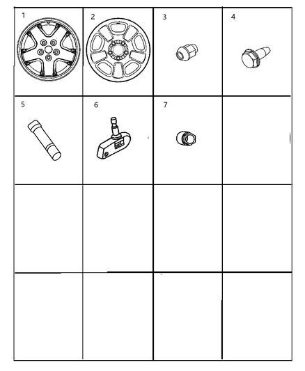 Wheel Aluminum Diagram for 52109979AA