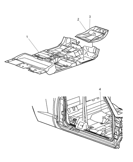 1996 Chrysler Sebring Mat Kit Floor - Complete Diagram for 5KK34ZJ8AB