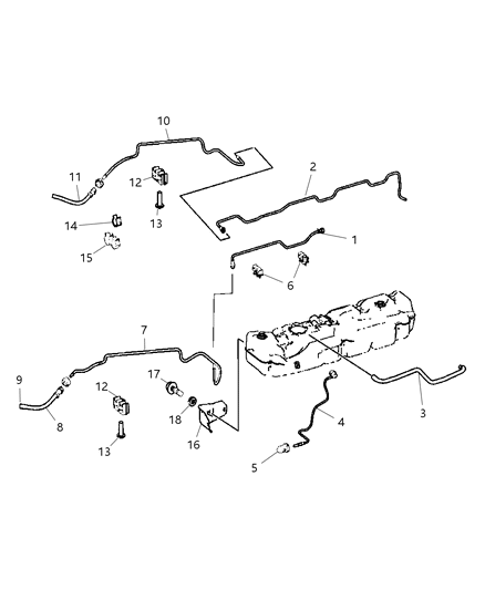Tube Fuel Supply Diagram for 68013526AA