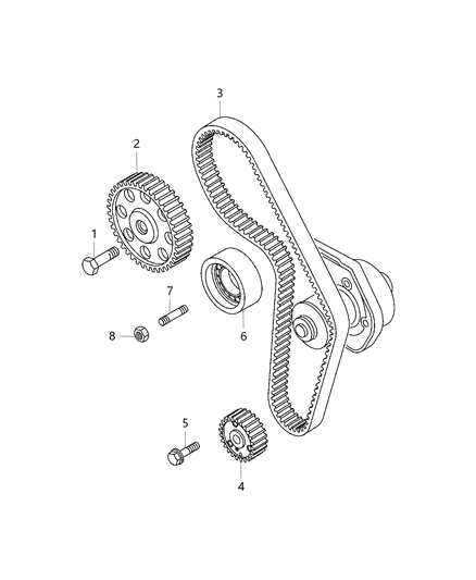 Sprocket Camshaft Diagram for 4892696AA