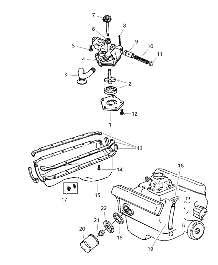 1997 Dodge Ram 2500 Indicator Engine Oil Level Diagram for 53020927