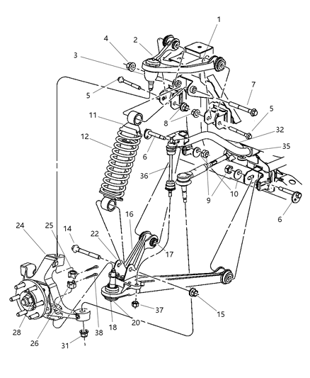 1986 Jeep Scrambler Arm Control Diagram for 5290690AA