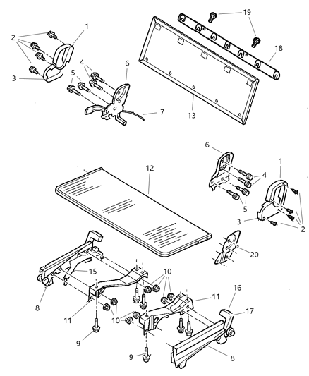 2012 Dodge Charger Bracket Pivot Diagram for 5101915AA
