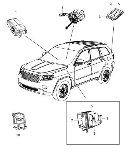 Module Steering Column Diagram for 5VN53DX9AB