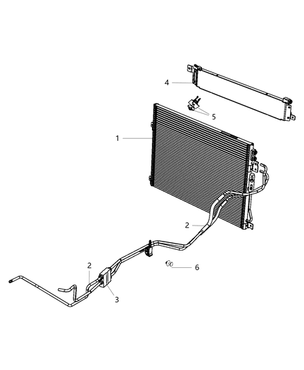 Hose And Tube Oil Cooler Pressure And Return Diagram for 52014793AC