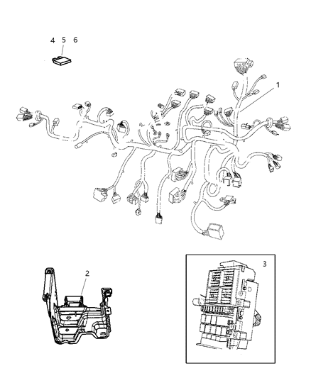 Wiring Instrument Panel Diagram for 4868801AA
