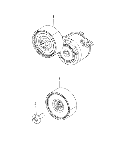 1988 Jeep J20 Pulley Idler Diagram for 5281818AB