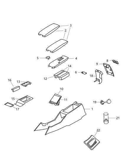 Lid Storage Bin Diagram for 1DR861P7AA