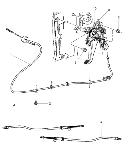 2015 Chrysler Town & Country Cable Parking Brake Diagram for 4779239AF