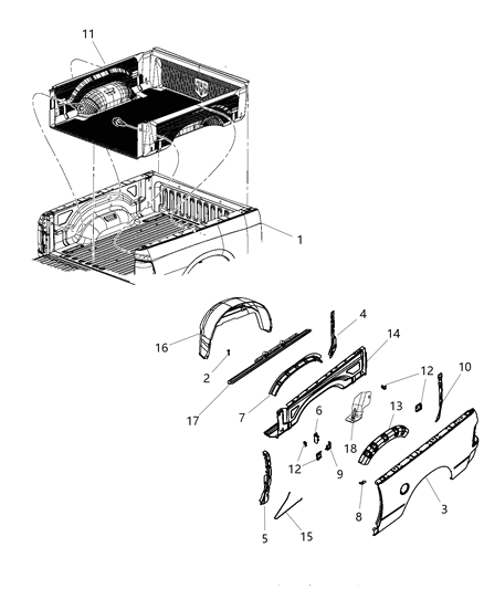 2011 Jeep Liberty Rail Cargo Diagram for 68084030AA