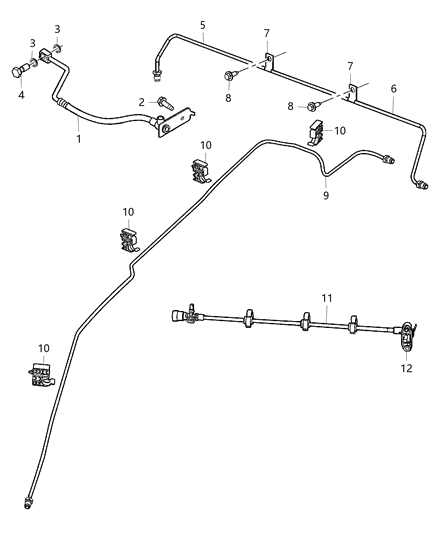 2014 Dodge Viper Hose And Tube Assembly Brake Rear Diagram for 5290112AE