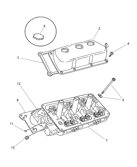 1991 Chrysler Town & Country Screw, Cylinder Head Attaching M11X1.5X190 Diagram for 6503493