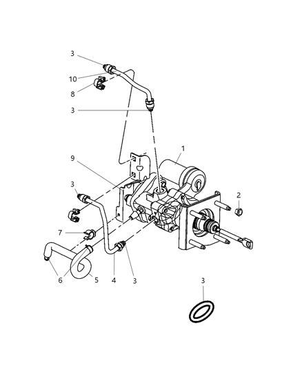 2007 Dodge Sprinter 2500 Hydro - Booster Power Brake Diagram for 5179891AB