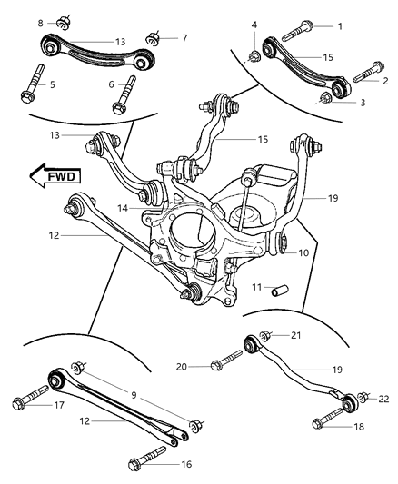 1993 Dodge B150 Link Assembly Tension Diagram for 68045330AA