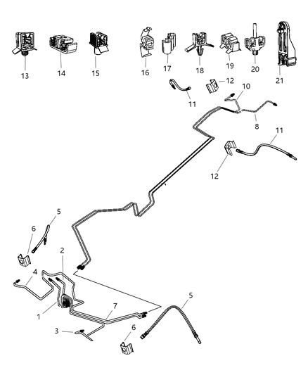 Hose Brake Diagram for 68013581AA