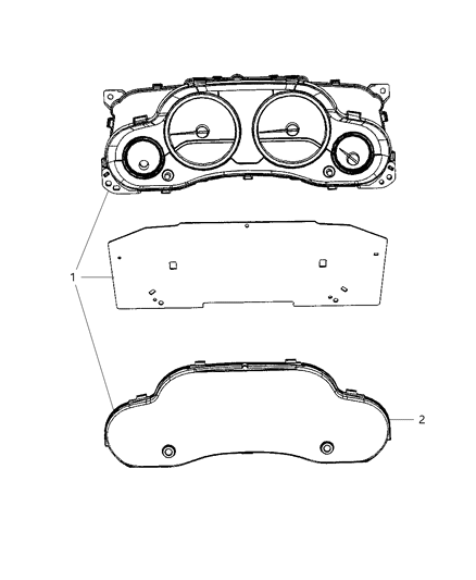 Cluster Instrument Panel Diagram for 5091416AC