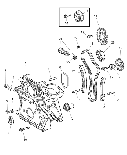 Chain Timing Diagram for 5080209AA