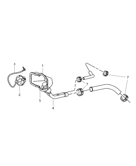 Tube Fuel Filler Diagram for 52121693AB