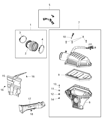Air Cleaner Diagram for 53011130AA