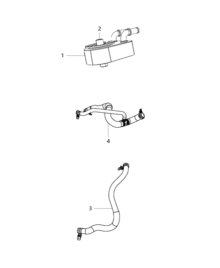 1986 Dodge D250 Hose Radiator Outlet Diagram for 5058621AD