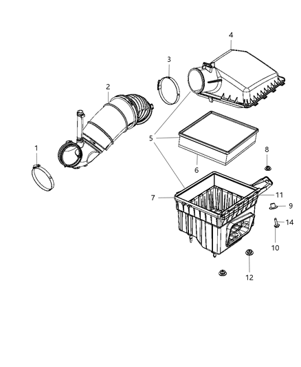 2011 Ram 5500 Air Cleaner Diagram for 53034190AE