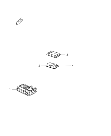 1987 Jeep Comanche Lamp Dome Right Diagram for 5SL29LDMAA