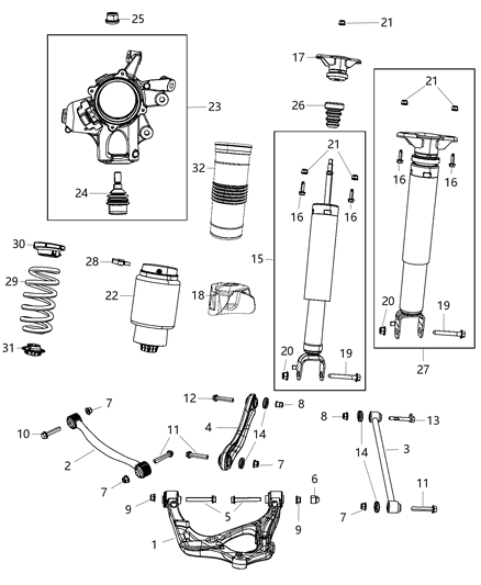 Knuckle And Ball Joint Diagram for 4877103AC