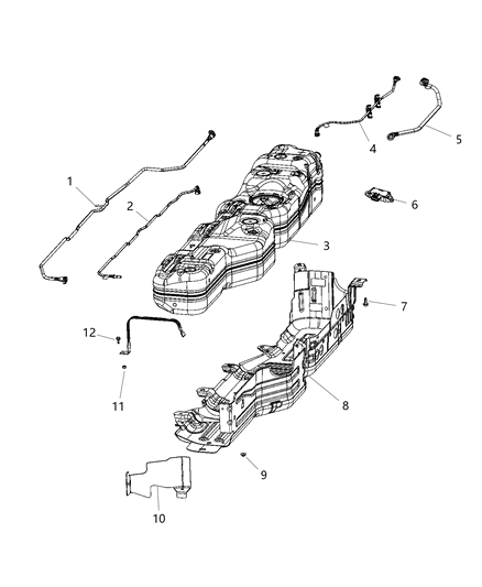 2009 Jeep Commander Hose Purge Diagram for 68332307AB